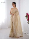 Galaxy By Fashion Berry Heavy Smooth Gold Crush Fabric Saree